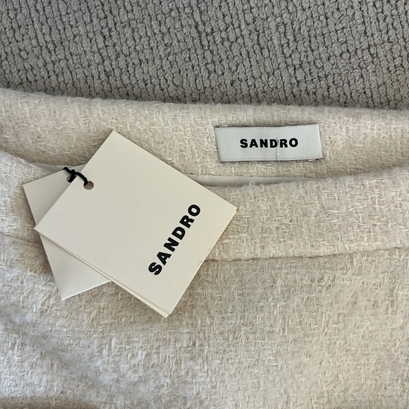 Sandro Safi Ruffled Hem Mini Skirt in Alpaca wool blend - Picture 7 of 8